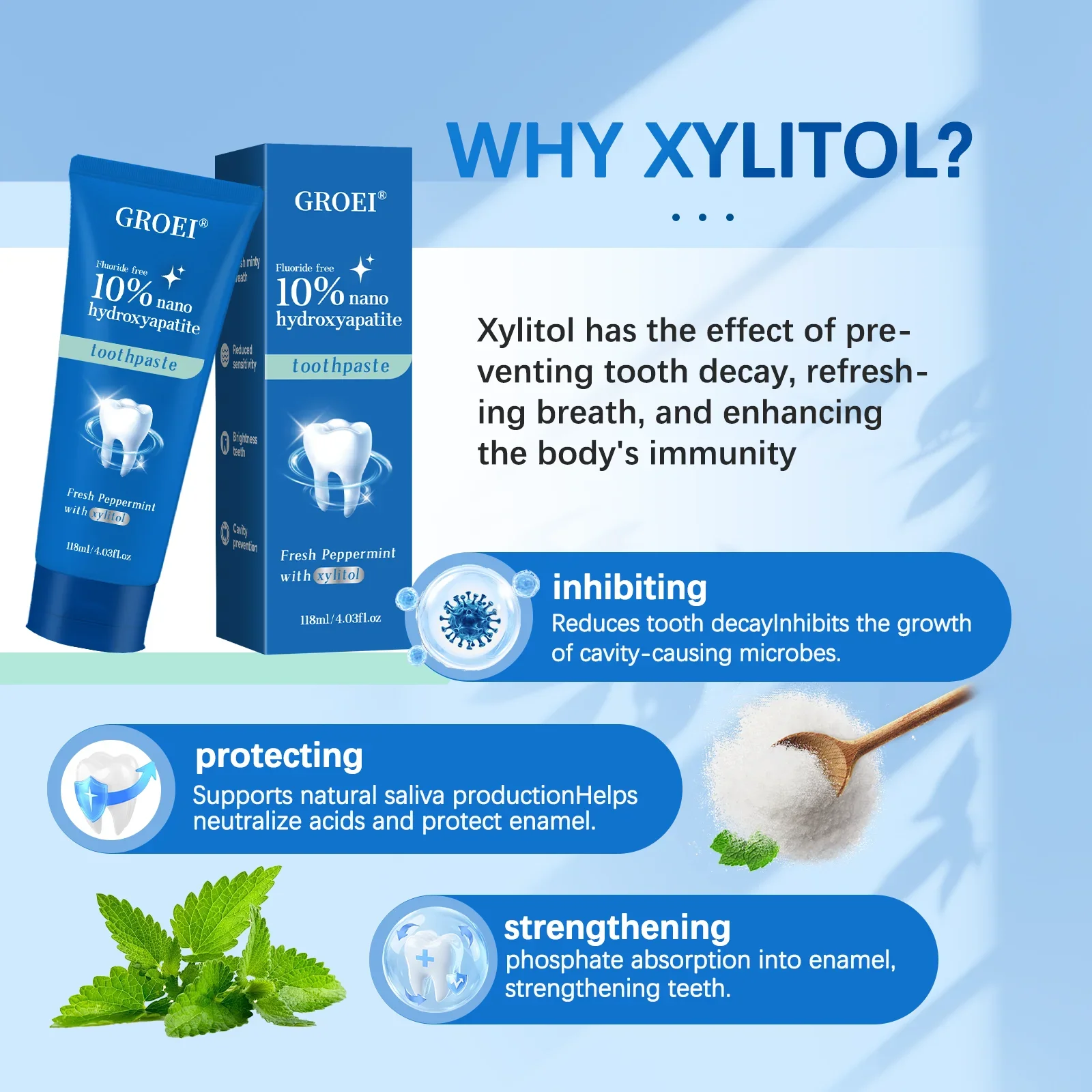 Cavity Prevention Xylitol Toot - Hydroxyapatite Toothpaste 评论和价格