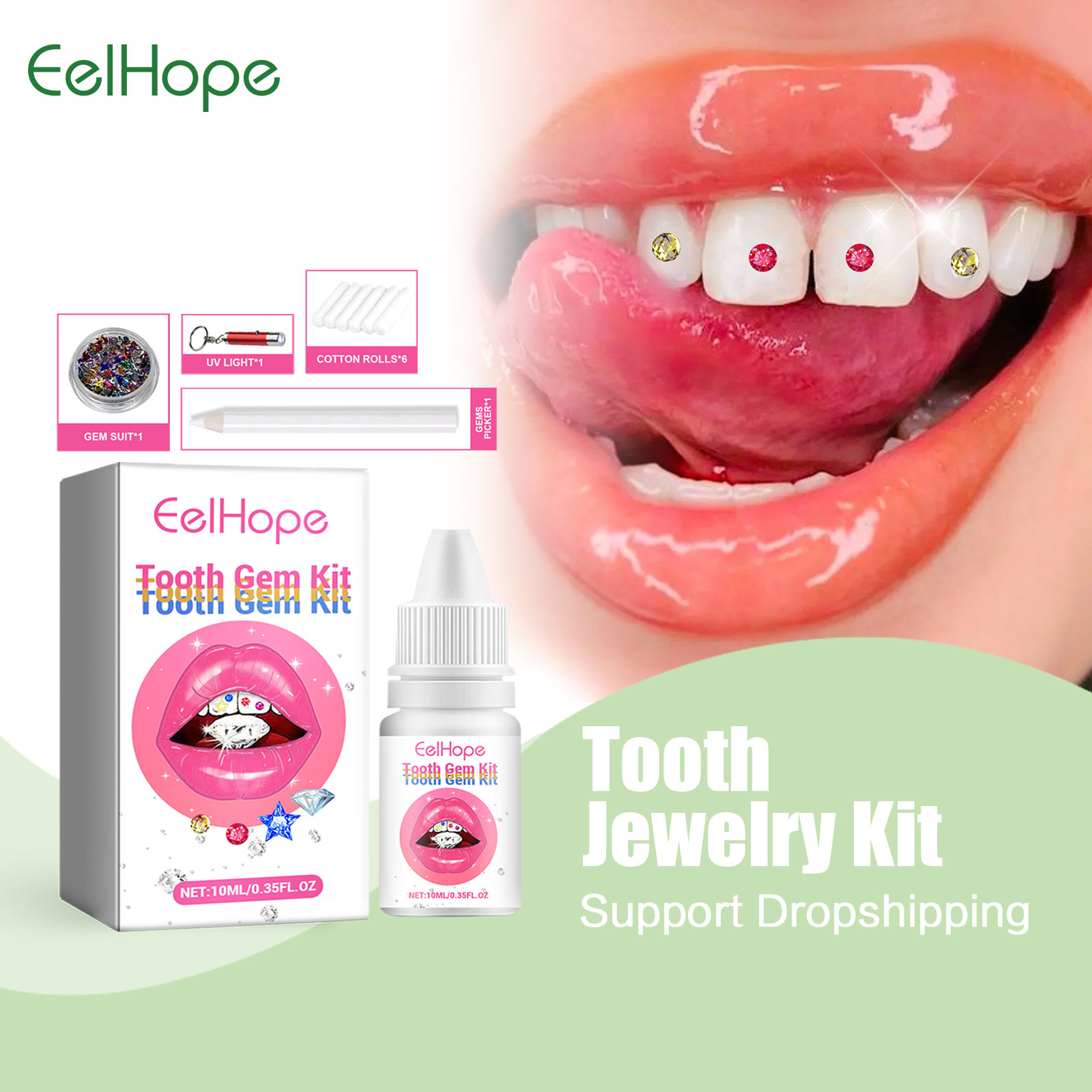 DIY Tooth Gems Kit With Glue A - Tooth Gem Kit 评论和价格